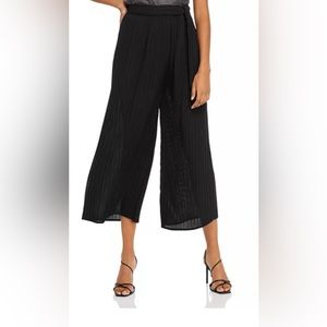 New With Tags! 100% Bloomingdale’s Exclusive Aqua Tie Waist Pleated Pants Black